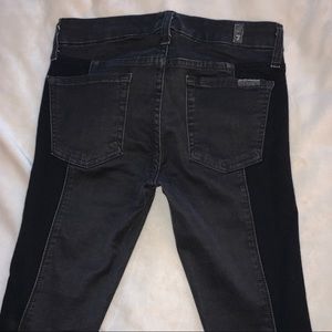 7 for all Mankind skinny jeans with fabric panels